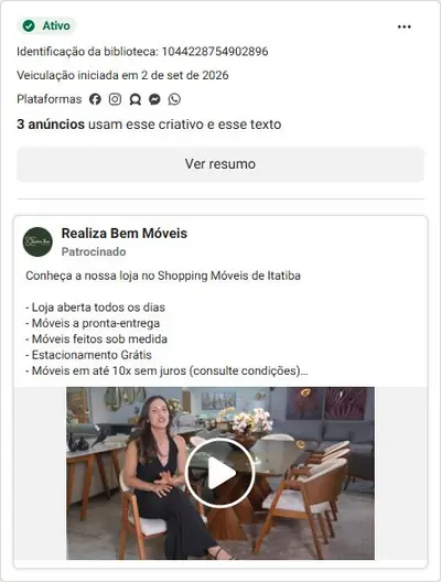 Anúncio de Realiza Bem Móveis: 3 anúncios iguais