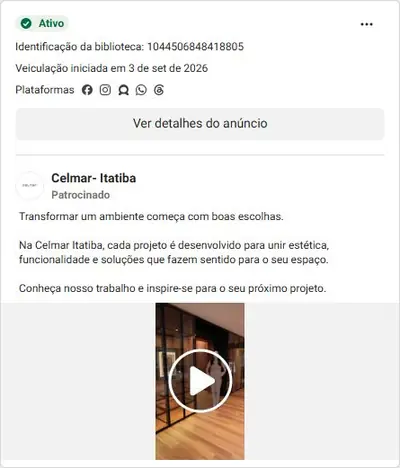 Anúncio de Celmar- Itatiba: Móveis planejados sob medida para projetos residenciais/comerciais