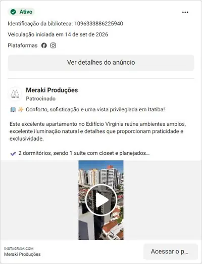 Anúncio de Meraki Produções: Terreno de 396 m² à venda no Condomínio Ville de France, Itatiba