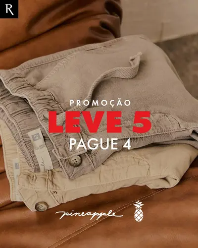 Anúncio de Riviera Menswear: Roupas masculinas, promoção Leve 5 Pague 4