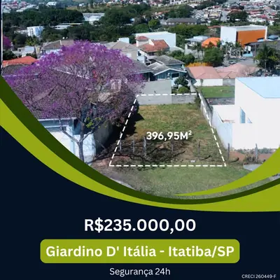 Anúncio de Camila Vargas: Terreno 396,95m² no bairro Giardino por R$235.000,00