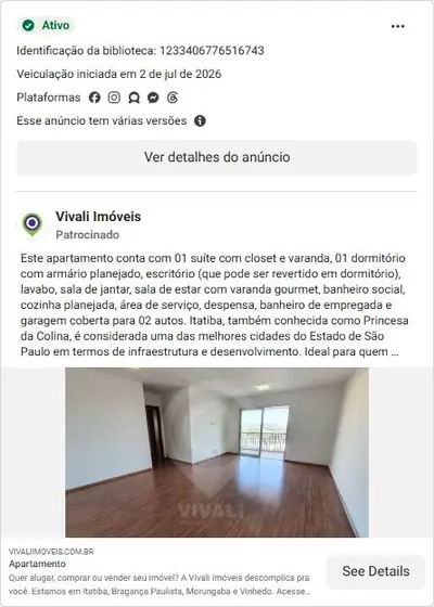 Anúncio de Vivali Imóveis: Condomínio residencial novo em Itatiba, lançamento com lazer completo
