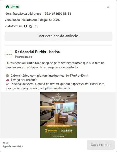 Anúncio de Residencial Buritis - Itatiba: Apartamentos 2 dorm a partir de R$264 mil, financiamento MCMV