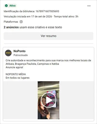 Anúncio de NoPonto: Mídia/publicidade (outdoor/pontos) para múltiplas cidades