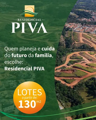 Anúncio de Residencial Piva: Lotes para construir ou investir, infraestrutura completa