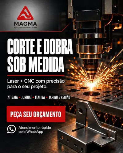 Anúncio de Magma Corte Dobra: Peças sob medida em corte a laser e dobra CNC