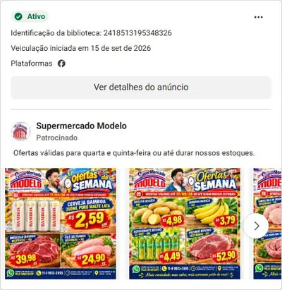Anúncio de Supermercado Modelo: Ofertas de supermercado por tempo limitado