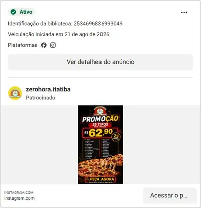 Anúncio de zerohora.itatiba