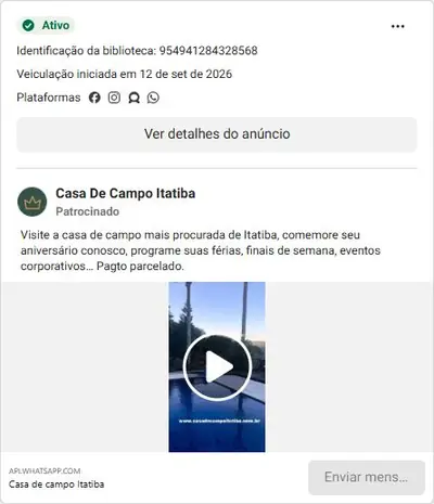 Anúncio de Casa De Campo Itatiba: Locação de casa de campo para eventos e temporada, pagto parcelado