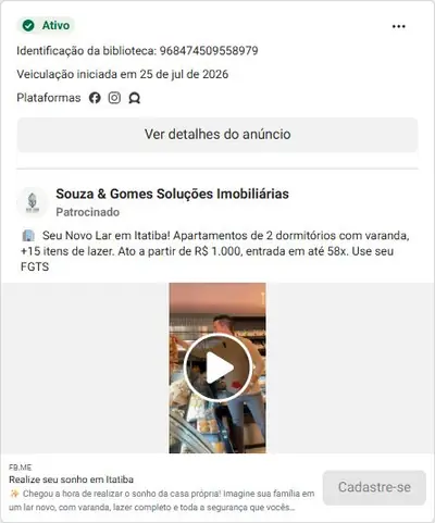 Anúncio de Souza & Gomes Soluções Imobiliárias: Apartamentos de 2 dormitórios em Itatiba, entrada em até 58x